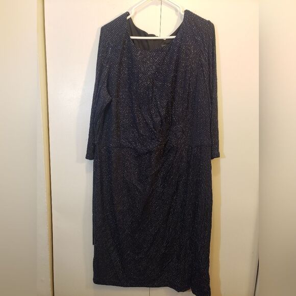 Lane Bryant Ruched Side Sparkle Dress 22/24 - Picture 11 of 11